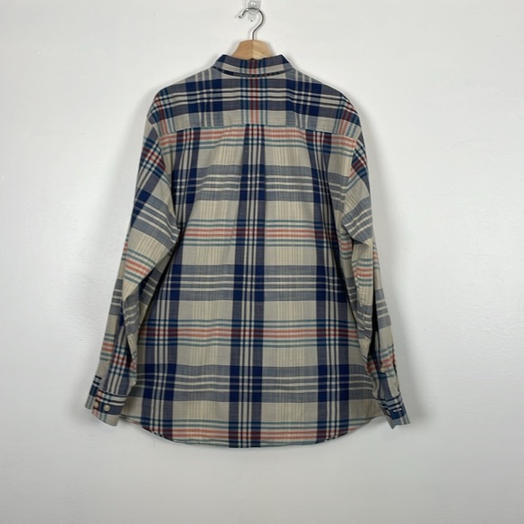 Tommy Bahama Plaid Long Sleeve Button Down Mens XL 1 Pocket Blue Casal Shirt - Picture 4 of 9